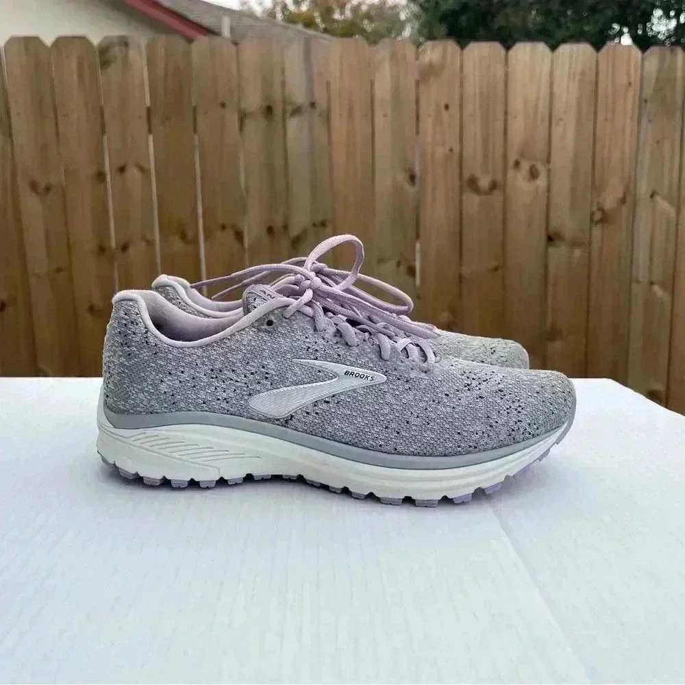 Brooks Gray and White Women's Sneakers